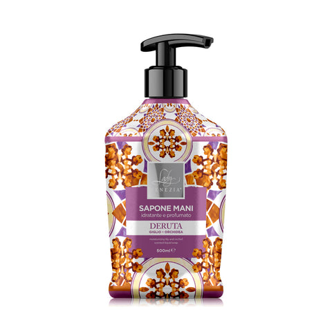 Lady Venezia Ceramiche – Artistieke Handzeep Deruta – Lelie & Orchidee 500ml - Hemelse-geuren.nl