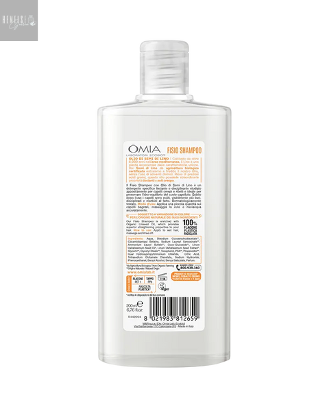Omia Bio shampoo lijnzaadolie biologisch 200 ml ecologisch en biologisch Hemelse-geuren.nl