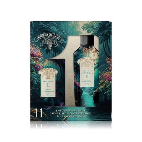 Compagnia Delle Indie cadeauverpakking orchidee en cederhout nr 11 edp 75ml met bodylotion 250ml - Hemelse-geuren.nl