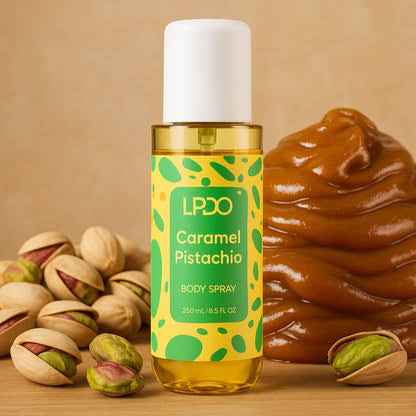 LPDO Caramel Pistachio Bodymist 250 ml - Hemelse-geuren.nl