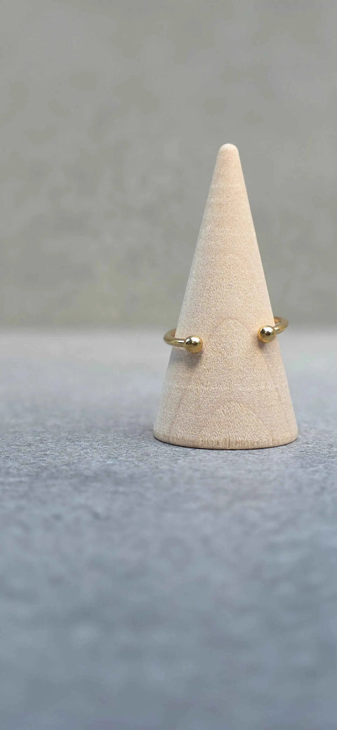 Ring goudkleur met wilde vlierbloesem handgemaakt op Sardinië Sambuco Verde - Hemelse-geuren.nl