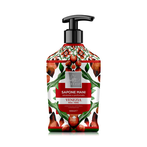 Lady Venezia Ceramiche – Artistieke Handzeep Venezia – Roos & Braam 500ml - Hemelse-geuren.nl