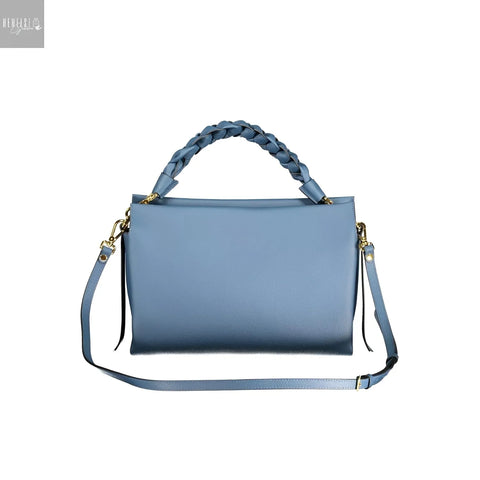 Coccinelle Boheme Schoudertas blauw Leer Made in Italy