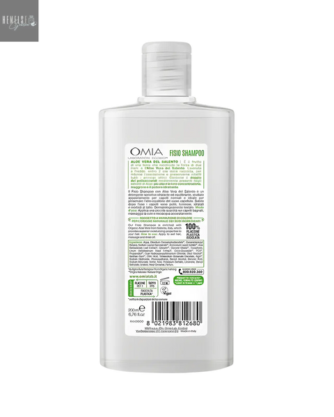 Omia Bio Shampoo Aloe Vera voor de gevoelige hoofdhuid ecologisch en biologisch Hemelse-geuren.nl