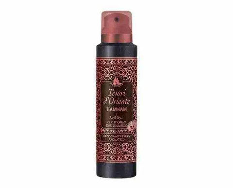 Tesori d'Oriente deodorant spray hammam 150ml bottle with argan oil.