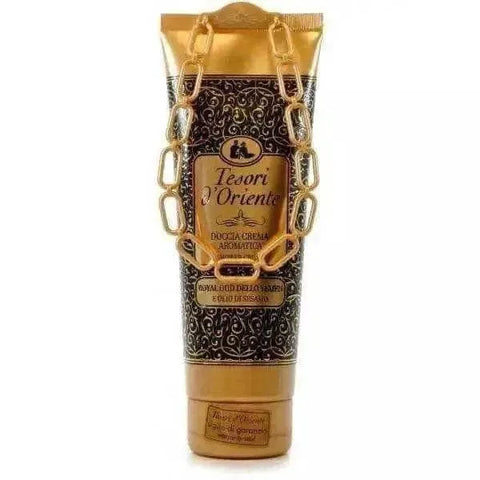 Tesori d'Oriente royal oud douchecreme bottle, 250 ml, with luxurious design and rich aroma.