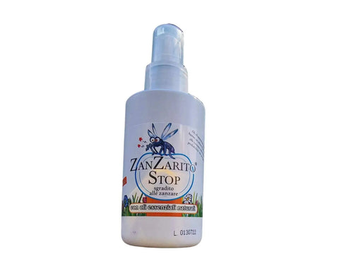 Zanzarito anti muggenspray sinaasappel 125ml bottle with essential oils to repel mosquitoes.