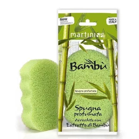Martini Bamboe lichaamsspons voor bad en douche licht geparfumeerd. - Hemelse-geuren.nl